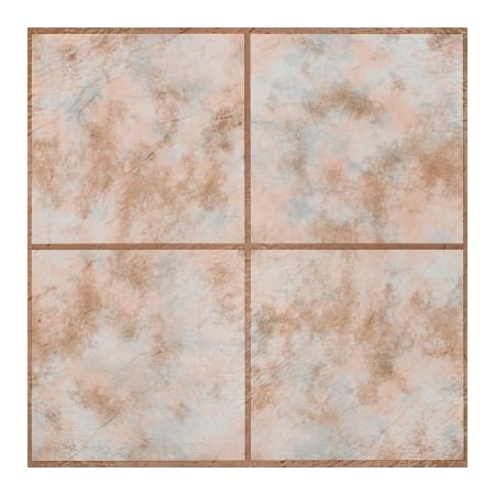 Achim Portfolio Self Adhesive Vinyl Floor Tile 12in X 12in, Rustic Clay Square, 9 Pack